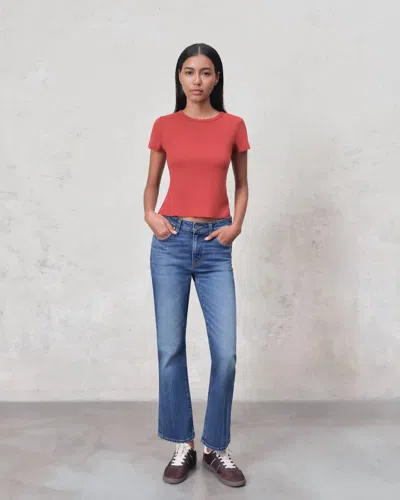 Edwin Lark Ankle Bootcut Jeans In Wilder In Blue