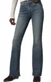 Edwin Lark Mid-rise Frayed-hem Bootcut Jeans In Blue