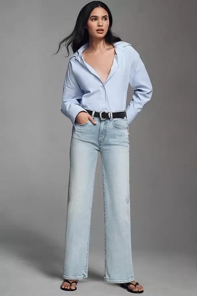 Edwin Marli High-rise Wide-leg Ankle Jeans In Blue