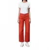 Edwin Marli Wide Leg Jeans In Flame Scarlet In Red