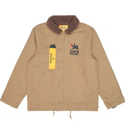 Edwin Men  Deck Khaki In Brown