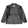 Edwin Men's Leather Jacket  Fix Black In Black