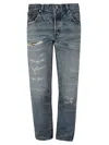 Edwin Dark Blue Regular Tapered Denim Jeans In Blue