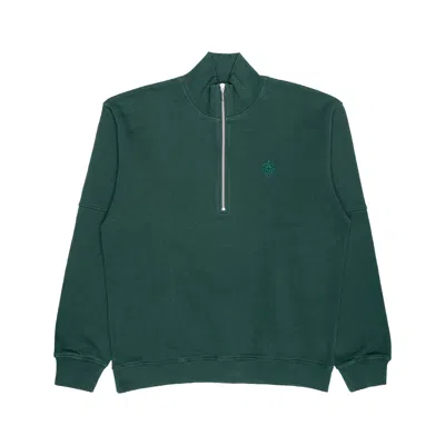Edwin Men's Zipshirt  Koji Half Zip In Green