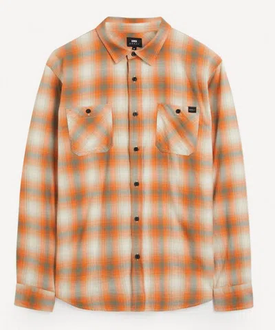 Edwin Mens Labour Orange Check Flannel Shirt