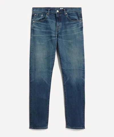 Edwin Mens Slim Tapered Kaihara Indigo Jeans In Blue - Light Used