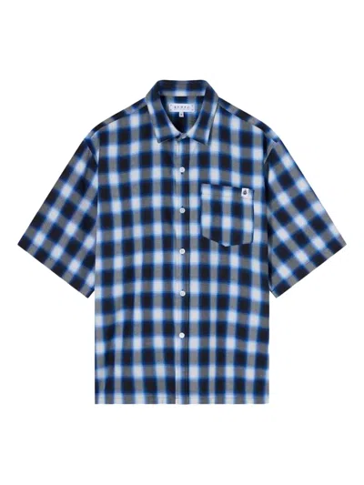 Edwin Millbury Checked Shirt In Blue