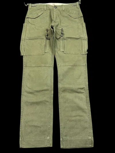 Pre-owned Edwin Minimalist Military Multipockets Tactical Pant F726 In Green