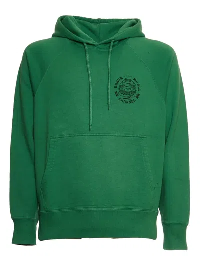 Edwin Music Channel Raglan-sleeves Hoodie In Green