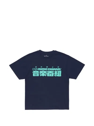 Edwin Ongaku Logo-print T-shirt In Blue