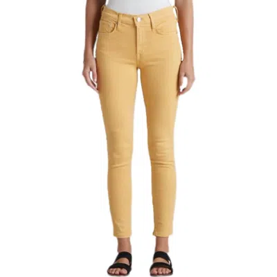 Edwin Pixie Crop Mid Rise Skinny Jeans In Mellow Yellow In Multi