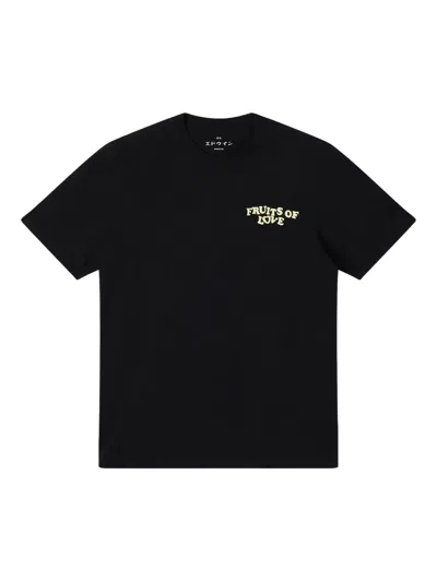 Edwin Print T-shirt In Black