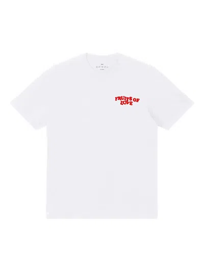 Edwin Print T-shirt In White