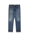 Edwin Regular Tapered Jeans Kaihara Pure Indigo Stretch Denim Blue Mid Dark Used