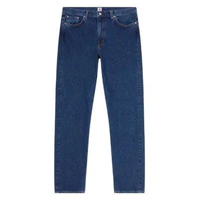 Edwin Regular Straight Jeans Kaihara Pure Indigo Opened Denim Blue Mid Used