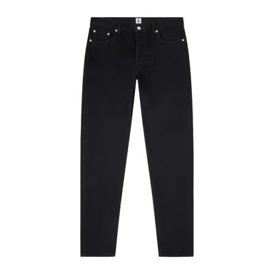 Edwin Regular Tapered Jeans Kaihara Right Hand Black Denim Black Unwashed