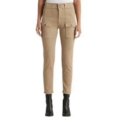Edwin Rylee High Rise Cargo Pants In Beige In Transparent