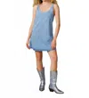 Edwin Sage Mini Dress In Tudor In Blue
