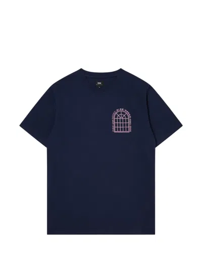 Edwin Sake And Roses Graphic T-shirt In Blue