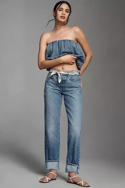 Edwin Sawyer Mid-rise Boyfriend Jeans In Blue