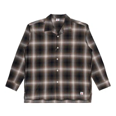 Edwin Shirt Man  Open Collar Japan Beige/black In Animal Print