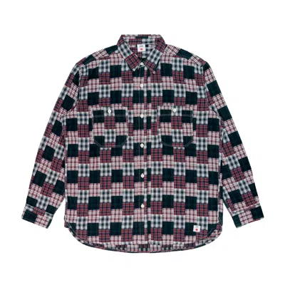 Edwin Shirt Man  Work Japan Green/red In Brown
