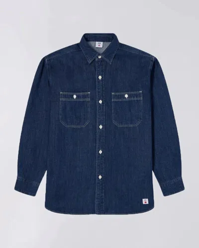 Edwin Shirts Man  I035112.work Shirt Ls Japan 01.5v ♪ In Black