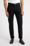 Edwin Straight Leg Jeans In Black Wet