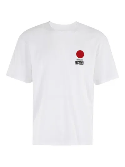 Edwin Mens Japanese Sun T-shirt In White Fabric