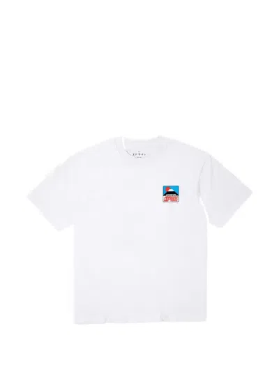 Edwin Sunset On Fuji San Logo-print T-shirt In White