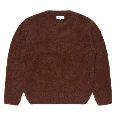 Edwin Sweater  Dun Textured Sweater - Rum Raisin In Other
