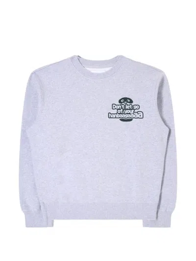 Edwin Tanuki Graphic-print Sweater In Gray