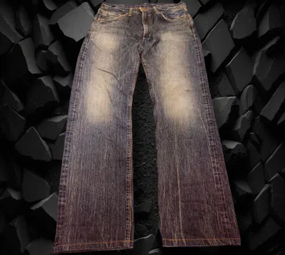 Pre-owned Edwin X If Six Was Nine Edwin 505zx Selvedge Orentab Baggy Style And Nice Design In Check