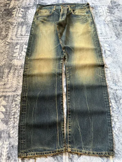 Pre-owned Edwin X Vintage Edwin 504 Dark Mud Wash Loose Straight Jeans