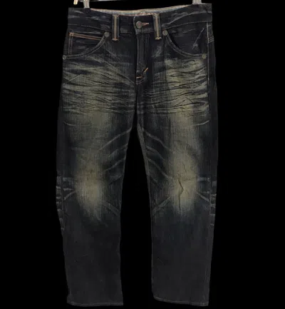 Pre-owned Edwin Xxxvs Stylish Fades/crease Navajo Detailing Denim In Multi