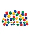 Edxeducation Mini Geometric Solids, Set Of 40 In Red,blue,green,yellow