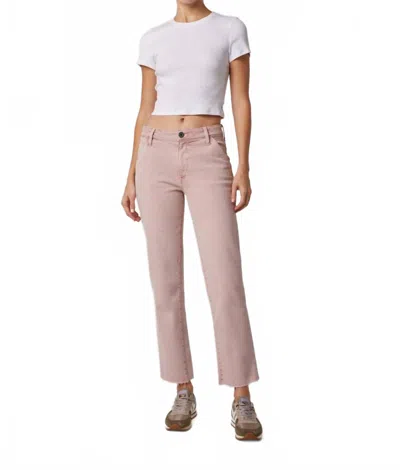 Edyson Charlie High Rise Straight Jeans In Blush In Neutral