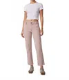 Edyson Charlie High Rise Straight Jeans In Blush In Pink