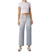 Edyson Conrad High Rise Wide Yoke Jeans In Light Camillo Wash In Grey