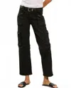 Edyson High Rise Utility Cargo Pants In Black In Black