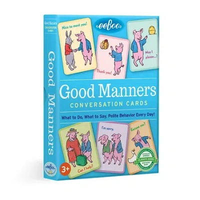 Eeboo Good Manners Conversation Flash Cards Interactive Toy In Multi