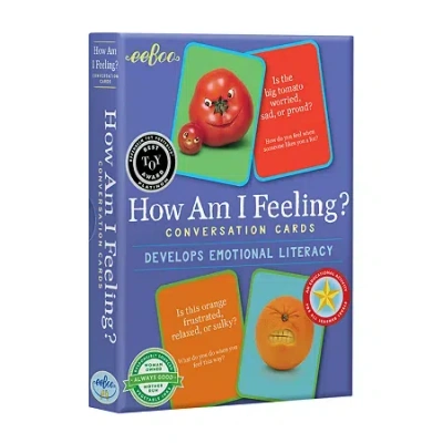 Eeboo How Am I Feeling? Conversation Flashcards Interactive Toy In Transparent