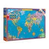 Eeboo World Map 100 Piece 100-pc. Puzzle In Multi