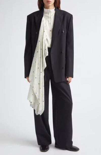 Eenk Blend Scarf Double Jacket In Black