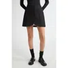 Eenk Button Wool Miniskirt In Black
