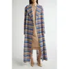EENK EENK CHECK TIED LONG COAT