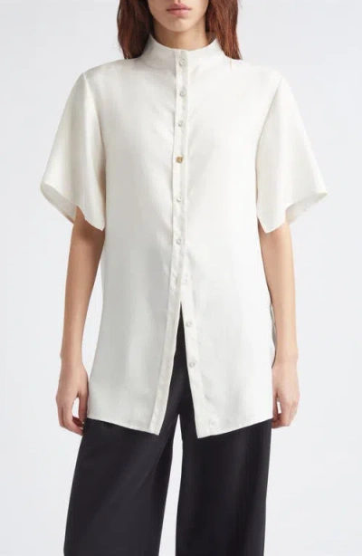 Eenk Convertible Neck Blouse In White