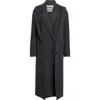 Eenk Layered Effect Wool & Cashmere Longline Coat In Black