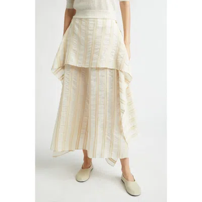 Eenk Layered Silk Skirt In Beige