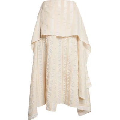 Eenk Layered Silk Skirt In Neutral